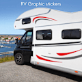 Pikkukuva 2 / 5: RV- asuntoauton yleinen runko-tarra DIY-tarra koristelu perävaunulle Red  Gray