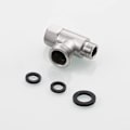 Miniatyrbillede 5 af 5: 3-vejs 3/8" og 1/2" 3-vejs adapter T-stik i rustfrit stål 3/8" vandledning T-fitting børstet nikkel