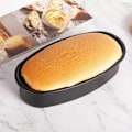 Miniatyrbillede 5 af 5: Oval Bageform Jævnt Opvarmet Kulstofstål Premium Praktisk Bageplade Madlavningsgadget Golden