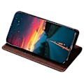 Miniatyrbild 3 av 5: För Oppo A57s 4g / A57e 4g / A57 4g Magnetisk Autoabsorberad anti-scratch Phone case Stativ Pu Läder Dark Brown