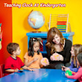 Miniatyrbild 5 av 5: Cm Wealth Learning Clock kompatibel med barn, student Learning Clocks Undervisningstid 12/24 timmar Utrustad klocka 4+ år Pink