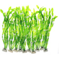 Miniatyrbilde 1 av 5: 10 stk kunstig tang dekor, simulering plast tang vannplanter tare gress brukt til husholdning og kontor akvarium, 12 tommer