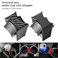Miniatyrbillede 5 af 5: Til Tesla Model 3 Model Y 2022 Center Console Vandkopholder Model3y Interiør Anti-spild og Anti-shake Kopholder - Drikkeholdere Red