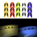 Miniatyrbillede 2 af 5: 6 stk/sæt Carbon Fiber Car Sticker Reflekterende Strips Auto Truck Motorcykel Refleks Strips Sikkerhed Anti-ridse advarselsmærkater - Refleks Strips white