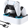 Miniatyrbild 1 av 5: Ps5 Controller Laddstation, dubbel snabbladdningsdocka med LED-indikator Kompatibel med Ps 5 Controller
