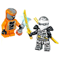Miniatyrbillede 2 af 5: Sæt med 24 stk. Ninja minifigurer Kai Jay Sensei Wu Master byggeklodser legetøj