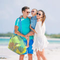 Miniatyrbillede 3 af 4: Beach Toy Mesh taske, Mesh Beach Bag Ekstra store strandtasker, Sammenfoldelig stor børnelegetøjs opbevaringstaske