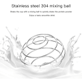 Miniatyrbillede 3 af 4: Rustfri Blender Mixing Ball Protein Mixer Shaker Flaske Cup Wire Piskeris