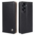 Miniatyrbillede 1 af 5: For Honor 90 Lite 5g / X50i 5g Triangle Stitching Line Anti-drop etui Pu Læder Pung Stand Cover Black
