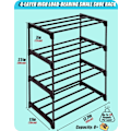 Miniatyrbilde 2 av 5: Liten skostativ-stablebar liten skostativ-multifunksjonell skostativ i metall (svart 4-lags)