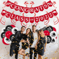 Miniatyrbild 4 av 4: Grattis Class Of 2022 Party Graduation Party Dekoration Ballongs Set Red