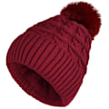 Pikkukuva 1 / 6: Bobble-hattu naisille Talvipipohatut Thermal fleecevuorattu hattu Naisten neulotut villahatut tekoturkisella Pom Pom Red