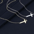 Miniatyrbilde 3 av 3: Ny mote kors anheng halskjede for kvinner menn rustfritt stål religiøs tro smykker gull farge choker smykker gaver
