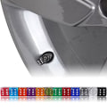 Pikkukuva 1 / 4: 4kpl Alumiininen Auto Kuorma-Motopyörä Pyörä Noppa Pyörän Varsi Rengas Pyörän Varsi Cap Cover Auton renkaiden tarvikkeet| | Black