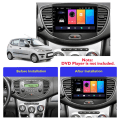 Miniatyrbilde 5 av 5: For I10 2008-2011 9 Tommers 2 Din bil Dashboard Radio Fascia Dash Mp5 Player Dvd Adapter Panel Black