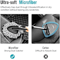 Miniatyrbillede 5 af 5: Mikrofiber bilvaskmoppe Bilrengøring Blød børste Støvfjernelsesværktøj Autorengøring Lille voksmoppe Autovasktilbehør| | Gray