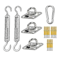 Miniatyrbillede 2 af 2: 3x3x4,3m/4x4x5,7m/5x5x7,1m Vandtæt solskærm Sejltrekant Til havegårdhave Udendørs markise Baldakin Pool Markise Camping Accessory Fixing Kit 4x4x5.7m