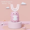 Miniatyrbilde 5 av 5: Elektrisk tannbørste for barn Automatisk munnrengjøringsenhet usb-lading Sonic Søt dinosaur U-formet tannpleie Pink-Basis Ages 2-6