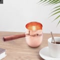 Miniatyrbillede 2 af 5: 450ML Ren Kobber Håndlavet Kaffe Te Sæt Tyrkisk Græsk Arabisk Kaffekande med Træhåndtag Kaffe