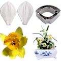 Pikkukuva 4 / 5: Molds ja -leikkurit Gumpaste narsissin set kakkujen koristeluun - Erinomaiset Daffodil