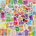 Pikkukuva 3 / 5: 52 kpl Numberblocks Graffiti-tarrat Vedenpitävät sarjakuvatarrat XC