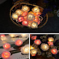 Miniatyrbillede 5 af 5: Rose String Lights 40 Led Stack Powered Rose Flower Varm Hvid Rose Fairy Light Romantisk Hjemmehave Dekoration Bryllupsfest Valentinsdag Jul