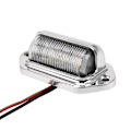 Pikkukuva 5 / 5: 12-24v 6 Led rekisterikilpi kevyt venekansi kävelytie askellamppu Rv perävaunu