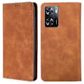 Miniatyrbild 1 av 5: För Oppo A57s 4g / A57e 4g / A57 4g Magnetisk Autoabsorberad anti-scratch Phone case Stativ Pu Läder Light Brown