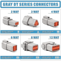 Miniatyrbillede 4 af 5: 188 stk Deutsch Dt Grey Connector Kit med 16 solide kontakter i 2,3,4,6,8 og 12 ben konfigurationer, bilstik