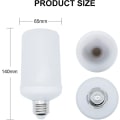 Miniatyrbillede 2 af 4: Led E27 flammelampe 5w 85-265v ampul Led flammeeffektpære blinkende simulering brandlampe (5 stk)