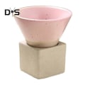 Miniatyrbilde 1 av 5: 100ML Krus av rå keramikk, traktformet kaffekopp med base, varmebestandig, håndlaget, japansk stil, latte, cappuccino, te, espresso, konisk krus, bursdagsgave pink