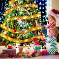 Pikkukuva 5 / 5: Joulun nauhavalot, Led Xmas String Light Up -nauha Joululoman juhlan koristelu