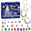 Pikkukuva 1 / 4: 24 päivän joulukalenteri Countdown Advent Surprise Blind Box Charms Rannekoru Diy Lapset Tytöt Lahja