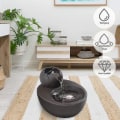 Miniatyrbillede 5 af 5: Rion Cat Drikkefontæne, Silent Quiet Cat Vanddispenser Keramik, Sort