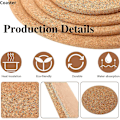 Pikkukuva 4 / 4: Cork Coaster 5/10 kpl kuppi teetä kahvimuki juomapidike keittiöön Luonnollinen puinen matto Astiasto Pyöreä juomaaluslevy - Mats &amp; Pehmusteet Square 10 PCS