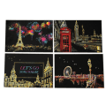 Pikkukuva 2 / 9: 4 kpl 20x14cm Magic Scratch Art -maalauspaperi ja piirustustikku lasten lelu Multicolor