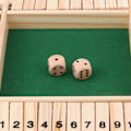 Miniatyrbillede 2 af 3: Shut The Box Brädspel 2-4 spillere Fyrsidigt träbordsspel med 1-10 siffror snidade for partyklubbdrickande default none