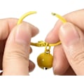 Miniatyrbillede 3 af 3: 5 stk Nøgleringe med klokker, gul dia Christmas Jingle Bell Pet Bells Rustfrit stål nøglering til gør-det-selv-håndværk, fest, tasker vedhæng