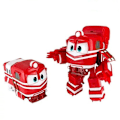Miniatyrbilde 3 av 5: 4stk/sett 8cm Robottog Transformasjon Kay Alf Dynamic Train Familie Deformasjon Tog Bil Action Figur Leker Leker For Barn