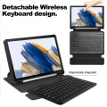 Miniatyrbilde 3 av 5: Nettbrettetui til Samsung Galaxy Tab A9+, med roterende Bluetooth-tastaturstativ Pu+akryldeksel Black