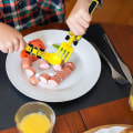 Pikkukuva 3 / 5: Lasten auton ruokailuvälineet Puskutraktori Kaivinkone Lapio 3-osainen ruokailuvälineet Lasten ruokailuvälineet