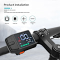 Miniatyrbild 4 av 5: DZ41 E-Bike LCD-display Färg LCD-instrumentbräda för Bafang Centermotor Black