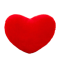 Miniatyrbillede 1 af 4: 20 cm Plush hjerteform pude Pynte dekorative rygpuder til gave til Valentinsdag Red One Size