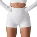 Miniatyrbillede 1 af 5: Kvinder Højtalje Booty Yoga Shorts Sommer Biker Shorts Atletiske Leggings Korte Bukser Til Træning Løbe Gym Fitness Yoga Swan White M