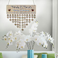 Pikkukuva 2 / 5: Family Birthday Board Plaque Tee itse riippuva puinen syntymäpäivämuistutuskalenteri A c