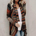 Miniatyrbild 1 av 3: Kvinnor Boho Cardigan Coat Ytterkläder Jumper Jacket Topp Orange M