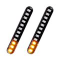 Miniatyrbillede 1 af 4: 2stk bil motorcykel rindende vand baglygter bremselys 12 led blinklys Strip 3528smd nummerplade