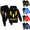 Miniatyrbild 4 av 5: Messi Fotbollströja & Byxor Set för Barn & Tonåringar 7-14 år - Marinblå Navy blue 140cm