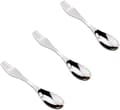 Rostfri spork i rostfritt stål, perfekt för camping och utomhusaktiviteter, 3 st
