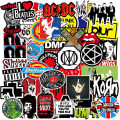 Miniatyrbilde 1 av 5: Sett med 100 Rock Band Punk Stickers, Heavy Metal Punk Music Band, Vanntette Vinyl Stickers